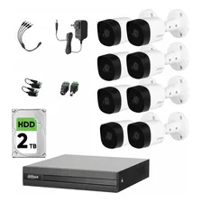 Dahua Kit De Circuito Cerrado 8 Cámaras Metálicas 2 Mp + 2tb Disco Duro Y Transceptores Kit De Video Vigilancia Con Búsqueda Inteligente De Alta Resolución Dh-kit8ch-met2mp-plus62tb-sc