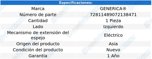 Espejo Izquierdo Elect Dodge Lancer De 2004 A 2007 Genrica Foto 2