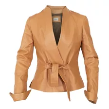 Campera Cuero Mujer Tapado Briganti Abrigos Chaqueta Premium