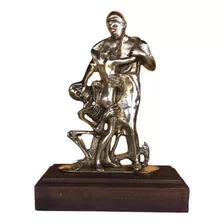 Ceifador Médico E Paciente Estatueta Bronze Escultura Arte Cor Dourado-escuro