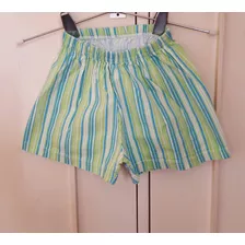 Short Verde Rayado Talle 10