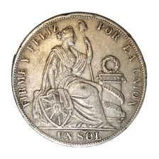 Moneda De 1 Sol De Plata 1890