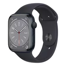 Apple Watch Series 8 Gps - Caja De Aluminio Medianoche 45 Mm - Correa Deportiva Medianoche - Patrón - Distribuidor Autorizado