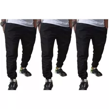 Kit 3 Calças Tactel Modelo Jogger Muito Leve Masculina