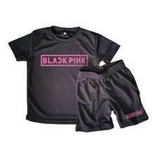 Conjunto Dryfit Niños/as Blackpink Kpop Remera + Short 