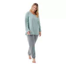 Pijama Manga Larga Interlock Talles Especiales Mariené 2211e