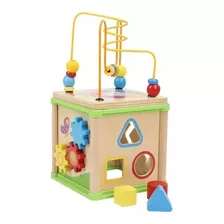 Cubo Multifuncional Madera Montessori Didacticos Juguetes 