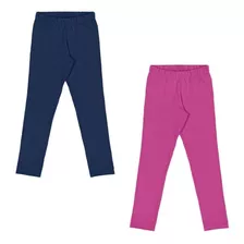 Kit 2 Legging Infantil Algodão Pink Marinho Maju Marlan