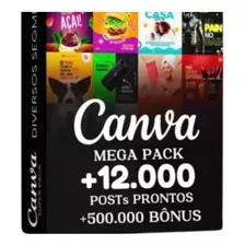  Posts Prontos + 12.000 Arte (canva) 100% Editaveis + Bônus