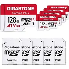 Gigastone: Tarjeta Micro Sd De 128 Gb, Paquete De 5 Unidade.