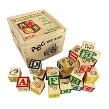 Cubos Didácticos Letras Números Madera 27pzs Montessori