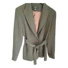 Blazer De Verano Importado Talle L Chico Gris Topo