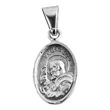 Dije De Plata Medalla Padre Pio