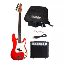 Smithfire Precision Bass Pack Bajo Eléctrico Amplificador Cantidad De Cuerdas 4 Color Rojo Orientación De La Mano Diestro