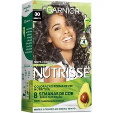  Garnier Nutrisse - Kit Coloração Permanente Nutritiva Tom 30 Grafite - Castanho Escuro