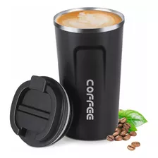 Termo Para Café Con Tapa De Acero Inoxidable - Onda Shop Color Negro