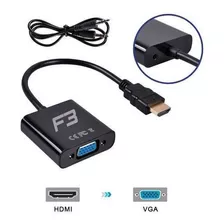 Cabo Conversor Hdmi X Vga Femea C/ Audio Jc-ad-hm/vga F3