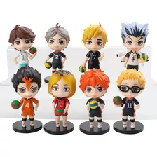 8 Pçs/kit Haikyuu Ornamentos Boneca Figura De Ação