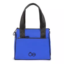 Bolso Cloe Satchel Textil Para Mujer Color Azul Eléctrico