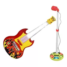 Microfono Y Guitarra Con Luces Y Sonido