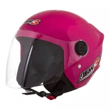 Capacete Para Moto Aberto Pro Tork New Liberty Three Rosa Brilhante Solid Tamanho 60 