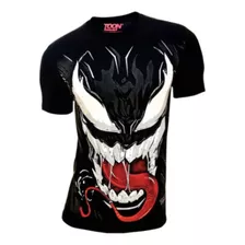 Playera Venom Con Aplicación Toon Line Original Adulto 