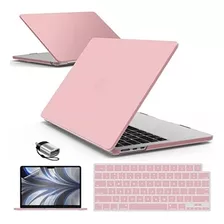 Funda Ibenzer Para Macbook Air 13 M2 + C/teclado Pink1