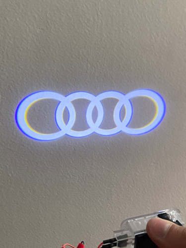 Luz Logo Led De Cortesa Bienvenida Audi Universal 2 Pz  Foto 2