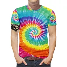 Camiseta Tie Dye Masculina Roupas Verão Tai Dai Est3