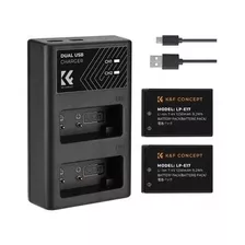 Cargador Doble Usb + Bater K&f Concept Lp-e17 Para Canon