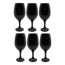 6 Copas Cristar Chianti Gran Vino Rioja 615cc Negro
