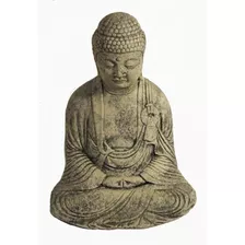 Estatuilla Buda En Cemento, 28cm De Altura