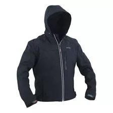 Campera Moto Samurai Viena Negro Protecciones Softshell To