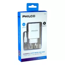 Cargador Philco 2 Usb + Micro 5 Pin 2 Amp R2100