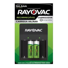 Carregador Pilha Rayovac Aa/aaa C/ 2pilhas Ps132