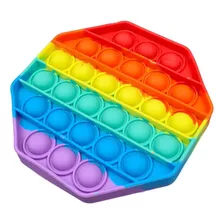 Pop It Fidget Toy Brinquedo Anti Stress Octagono Colorido
