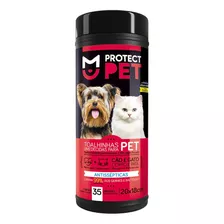 Toalhas Umedecidas Para Cães E Gatos Protect Pet Pote Com 35