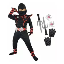 Disfraz De Ninja Para Niños Con Puñales Y Estrellas