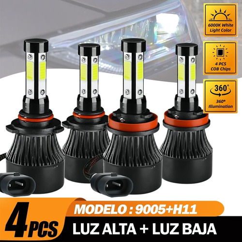 Para Nissan Versa 2020-21 Kit De Focos Led H11 Luz Alta/baja