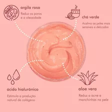 Máscara Faciai Para Pele Pinkperfect Argila Rosa 100g