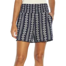 Shorts Para Dama Estampado Pull On Short