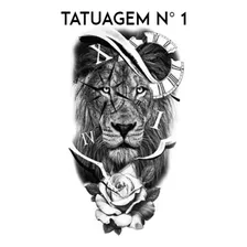 Tatuagem Fake Feminina Masculina Removível Leão E Tigre