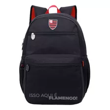 Mochila Esportiva Escolar Flamengo Rubro Negro 12030