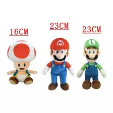 3 Peluches Mario Bross, Luigi, Toad, (envio Gratis)