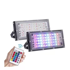 Reflector Led Multicolor Rgb 100w Con Control Remoto