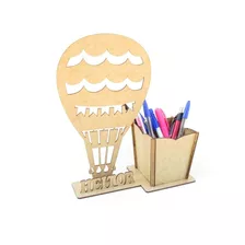 Lembrança Porta Lápis Personalizado Balão Mdf Cru 10pçs