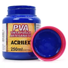 Tinta Pva Fosca Para Artesanato 250ml - Acrilex 519 - Branco