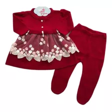 Vestido Bebê Maternidade Tricô Infantil Menina Princesa