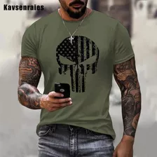 Playeras 3d Estampadas De Calaveras De Terror De Verano De