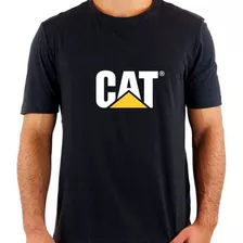 Camiseta Preta Masculina Básica Caterpillar Cat